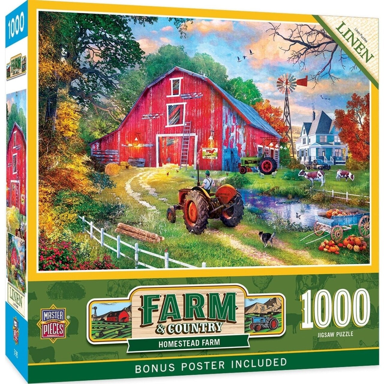 Masterpieces 1000 Piece Jigsaw Puzzle Farm And Country Homestead 19.25 X 26.75 In